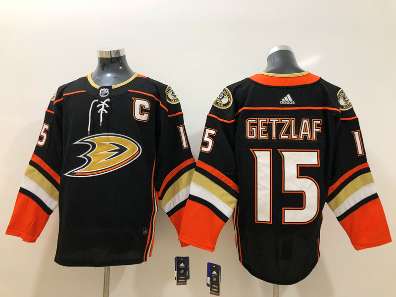 Men's Anaheim Ducks Ryan Getzlaf #15 Black Home Breakaway Jersey
